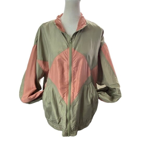 SILK EXCHANGE Women Jacket Size L Multicolor Lightweight Zip Front Long Sleeve - Picture 4 of 15